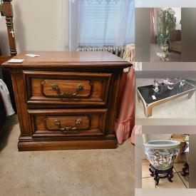 MaxSold Auction: This online auction features sofa, table, chairs, decors, coffee table, cabinet, dresser, book shelves, kitchen utensils, sewing machine, bed frames, serving dishes, glassware, teacup sets, plant stands and much more!