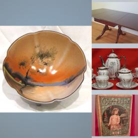 MaxSold Auction: This online auction features crystal ware, fine china, furniture such as wood chairs, drop leaf table, Gibbard twin beds, and Gibbard dresser, Noritake, serveware, lamps, pottery, books, women’s and men’s clothing and much more!