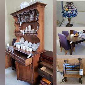 MaxSold Auction: This online auction features a Foyer table, cabinets, wine rack shelf, Vintage hall tree, art glass, collectibles, Waterford Crystal Glassware, cutlery, tabletop water fountain, exercise equipment and much more!