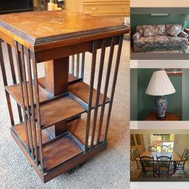 MaxSold Auction: This online auction features Rotating Bookshelf, Dining Chairs, Kitchen Table, Desk Lamps, Dresser, Wingback Chair, Full Sized Bed Frame, Cedar Chest, Mirrors and much more!!