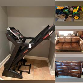 MaxSold Auction: This online auction features a Sole Treadmill, Dish Wear, a Hisense Dehumidifier,  Lasko Heater, Living Room Furniture, Bedroom Furniture, Metal Detector and much more!