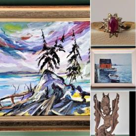 MaxSold Auction: This online auction features original oil paintings, original watercolour paintings, 14k gold jewelry, sterling silver jewelry, art books, cloisonne decor and much more!