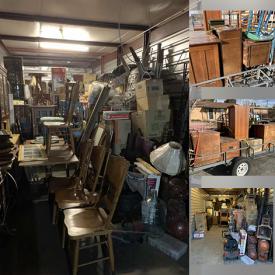 MaxSold Auction: This online auction features Storage Unit Contents features furniture such as bedroom, living room, antique and household items from the kitchen and garage.