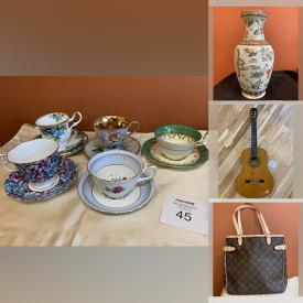 MaxSold Auction: This online auction features Kashmir Box, Asian Cast Iron Tea Pot, Booths Real Old Willow Dishes, Decorative Plates, Crystal Pieces, Art Glass, Men's Basketball Shoes, Teacup/Saucer Sets, Acoustic Guitar, Sterling Silver Earrings and much more!