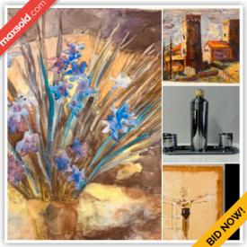 MaxSold Auction: This online auction features a variety of water paintings by Valdaeva, Martin Frias, photography images by John Duckworth, candle holder, sculptures, home decors and much more!