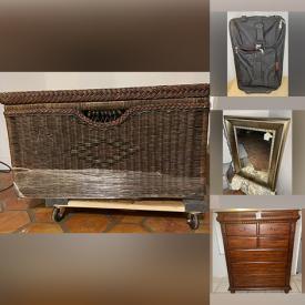 MaxSold Auction: This online auction features furniture such as an 8-drawer dresser, writing desk, buffet, nightstand, trunk and more, decorative items, kitchenware, baskets, small kitchen appliances, clothing and accessories, wall decor, mirrors, seasonal decor and much more!