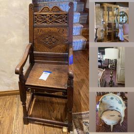 MaxSold Auction: This online auction features Buffet side table, Curio cabinet, dining room cabinet, chafing dishes, decorative glass, ice cream maker, Wine Storage Refrigerator, coffee maker, mini collectibles, golf clubs, treadmill and much more!