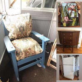 MaxSold Auction: This online auction features tables, decor, artwork, Televisions, chairs, patio furniture, chest, lamps, sofa, office chairs, stained glass, Haviland Limoges China, Refrigerator, small kitchen appliances, kitchenware, A/C units, Pewter Figurines, washer, dryer, freezer, Yamaha Keyboard, much more!