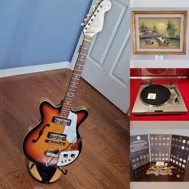 MaxSold Auction: This online auction features musical instruments, vintage toys, vintage military magazines, vintage board games, framed oil paintings, Sony turntable, vintage vinyl records and much more!
