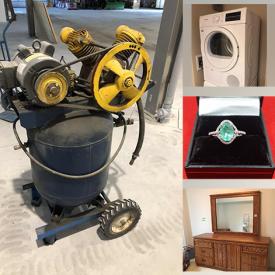 MaxSold Auction: This online auction features crystal ware, sterling jewelry, fine china, furniture such as sofa, stereo cabinet, night stands and Kroehler dresser with mirror, women’s outerwear, kitchenware, small kitchen appliances, CDs, record albums, costume jewelry and much more!