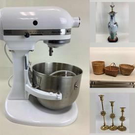 MaxSold Auction: This online auction features KitchenAid Heavy Duty Mixer, Dyson Vacuum, McGuire San Francisco Designer Furniture Hand Woven Bench, Antique Hand Forged Middle Easter Oversized Ewer Vessel, Belleek Fine Irish China Teacup and Saucer and much more!