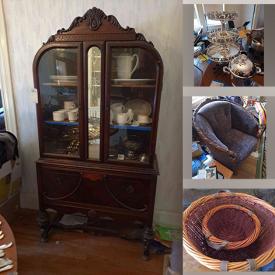 MaxSold Auction: This online auction features a China cabinet, dining table, armchair, armoire, clarinet, Flatware, dinnerware, fondue set, Wii, exercise bike, drill and much more!