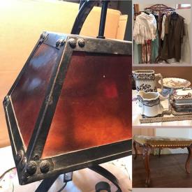 MaxSold Auction: This online auction features automotive tools, area rug, reproduction brown transferware, pine dresser, beveled glass cabinet, and more!