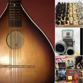 MaxSold Auction: This auction features advertising magazines, Olympic medal plate, vinyl records, a mandolin, sports card, wood chess, movie camera and much more!

