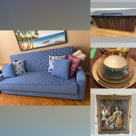 MaxSold Auction: This online auction features fine china, Murano glass, furniture such as wooden cabinets, china cabinet, sofa bed, and armoire, framed wall art, small kitchen appliances, HP computer, lamps and much more!