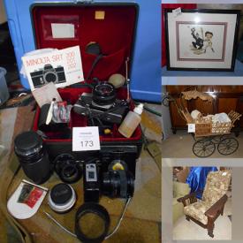 MaxSold Auction: This online auction features Terra cotta warrior figurines, storage units, 1900s Eastlake desk chair, vintage and modern dolls, stove heater, cartoon cel animations, vintage binoculars, metal detector, vintage cameras, vintage dollhouse, vintage costume jewelry and much more!