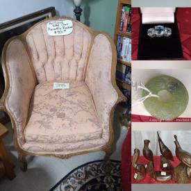 MaxSold Auction: This online auction features Antique Tufted Victorian Furniture, Ironwood Sculptures, Gold Earrings, Quartz Crystal Cluster, Glass Beads, Funko POPs, Loose Gemstones, Vintage Yard Gnomes, Vintage Books, Sterling Silver Necklaces and much more!