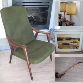 MaxSold Auction: This online auction features original watercolours, original oil paintings, MCM teak chair, lamps, cast iron bank and much more!