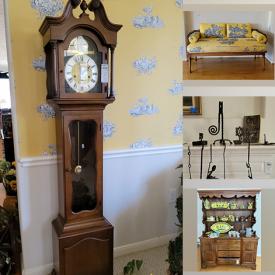 MaxSold Auction: This online auction features a Wooden Chest Of Drawers, Vintage chair, Bassett Sofa, European Cooking Molds, decorative plates, glassware, Elna Sewing Machine, tools and much more!!!