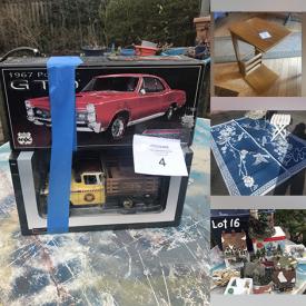 MaxSold Auction: This online auction features Diecast Vehicles, Craft Supplies, Outdoor Furniture, Yard Tools, Small Kitchen Appliances, Christmas Village Items and much more!