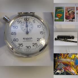 MaxSold Auction: This online auction features Comics, Binoculars, Watches, Perfume Bottles, Video Games, Star Wars Collectibles, Violin, Steins, Toys, Indigenous Art, LaserDiscs, Vintage Books, Sterling Spoons and much more!