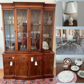 MaxSold Auction: This online auction features a Vintage Hekman Mahogany Leather Top Side Table, Butcher Top Kitchen Cart, Shelley England Tea Set, Stuart English Crystal Drinkware, Vintage Royal Portable Typewriter, cleaning supplies and much more!