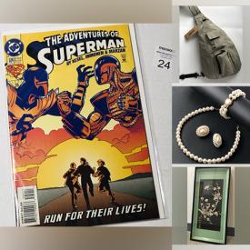 MaxSold Auction: This online auction features baseball and hockey trading cards, collectibles coins, new costume jewelry, DC comics, Marvel comics, vinyl records, vintage glassware, framed wall art, baby clothing, women’s clothing, sunglasses, phone cases, record albums and much more!