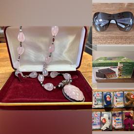 MaxSold Auction: This online auction features jewelry such as silver, costume, gemstones, and watch, craft kits, art glass, sculptures, coins, banknotes, stamps, YA books, comics, vintage pram, fitness gear, vintage women's clothing, upright piano, sewing machines, Beanie Babies, Casio keyboard and much more!