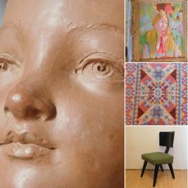 MaxSold Auction: This online auction features a variety of paintings, some dated from the 1950’s, includes signed artwork and also hand painted artwork. Includes signed pottery art and exhibition posters. Also includes perfumes, watches, lamps and much more!