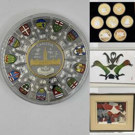 MaxSold Auction: This online auction features coins, stamps, coin proof sets, tokens, art prints, oil on canvas paintings, 14k jewelry, teacup/saucer sets, ticket stubs, clarinet, cameras & equipment, hockey jerseys, coin gift cards, concert shirts, and much more!