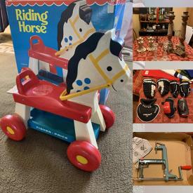 MaxSold Auction: This online auction features vintage toys, BBQ accessories, youth hockey gear, boots & shoes, vintage denim, leather swiveling recliner and much more!