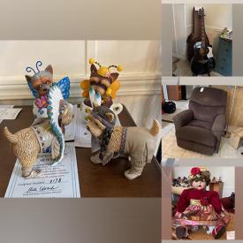 MaxSold Auction: This online auction features various items such as guitar, figurines, Hamilton collection, Christmas decorations, collectibles, bed tray and wheelchair, Marie Osmond doll, horse décor, bath towels, large playpens, coffee table, bed frame and headboard, purses, recliner and much more!