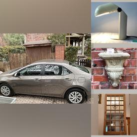 MaxSold Auction: This online auction features: 2018 Toyota Corolla LE 13K Kilometres, Old Pine 28 Pane Window Mirror, Very Small Antique Narrow Pine Cabinet, Garden Cement Corble Plant Shelf, MCM Canadian Art Pottery Lot, Vintage Basket Sewing Spool Lot, Brass Watering Cans and much more !