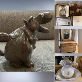 MaxSold Auction: This online auction features furniture, collectibles, watches, printer, Bissell steam cleaner, sewing machine, glassware, tea sets, barbies, NASCAR collection, Christmas ornaments, frames, snowboard with boots, shoes, jars with lid, handbags and much more!