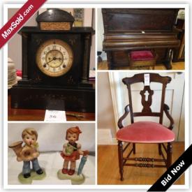 MaxSold Auction: This online auction features antique karn upright grand piano, collectibles, decors, artworks, furniture, tools and electronics such as royal doulton the old balloon seller, cuckoo clock, faber snowshoes, african art, apprentice chair and much more!