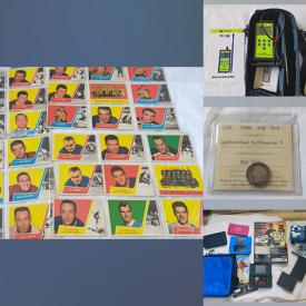 MaxSold Auction: This online auction features Sports Trading Cards, Coins, Stamps, Banknotes, Vintage Cigar Bands, Grolier Disney Ornaments, Vintage Postcards, Small Kitchen Appliances, Watches, Tools, Leather Coats, TVs and much more!