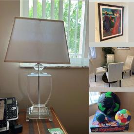 MaxSold Auction: This online auction features an entertainment center, nesting tables, Lazy boy recliner, buffet, Wall Art, cordless phones, lamps, glassware, Cotillion China, cleaning products and much more!