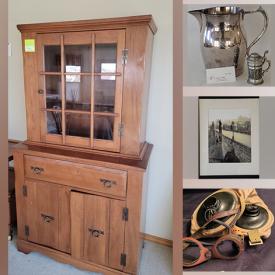 MaxSold Auction: This online auction features fine china, silver plate, Lenox, antique decor, furniture such as wooden dining hutch, dining table, wingback chair, antique chairs, and entertainment center, glassware, automotive accessories, lamps, framed wall art, CDs, books and much more!