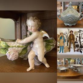 MaxSold Auction: This online auction features Antique Silver Plate, Royal Doulton Figurine, Hens In Baskets, Art Glass, Majolica Tea Set, Pendulum Wall Clock, Vintage Toys, Ginger Jar and much more!