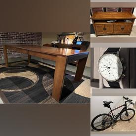 MaxSold Auction: This online auction features Weight Bench & Weights, Watches, Bike, Bookcases, TV Stands, Massage Table and much more!