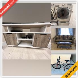 MaxSold Auction: This online auction features electronics, Goblin luxuries sitting set, LG washer, and dryer, tables, decor, bicycles and much more!