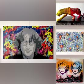 MaxSold Auction: This online auction features TedyZet's original street art paintings and sculptures, original oil paintings and more!