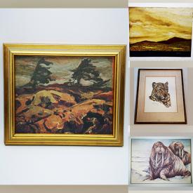 MaxSold Auction: This online auction features Paul Cloutier Artist Proof, Hans Skalagard LE Prints, Vintage Berkshire Map Print, Vintage Robert Bateman Print, Raymond Watson Collotype Print, G. Yahya Original Watercolour Paintings, Phyllis Broom-Walker Enamel on Copper and much more!