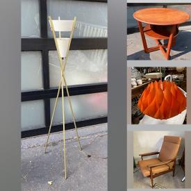 MaxSold Auction: This online auction features furniture such as a vintage MCM table, Kroehler sofa, vintage marble top table, chair frame, teak chair, dining chair and more, pots, antique lead glass window, vintage games, vintage Beswick, decor, books, vintage bedding, antique irons, vintage rug, curtain panels and much more!