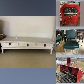 MaxSold Auction: This online auction features furniture such as La-Z-Boy recliners, antique side table, antique church pew and marble coffee table, arc welder, Frigidaire freezer, watercolor painting, outdoor decor, bicycles and much more!