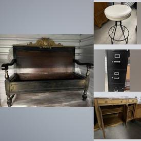 MaxSold Auction: This online auction features Vintage Art Deco Folding Card Table, Armoire, Antique Bench, Wheelchair, Walkers, Shopping Carriage, and much more.