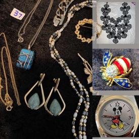MaxSold Auction: This online auction features a wide variety of costume jewelry with synthetic, cabochon or faux stones and pearls, brooches, pins, watches and much more!