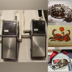MaxSold Auction: This online auction features Coins, Original Artwork, Vintage Marx Pinball Game, Power Tools, Motorcycle Gear, Wetsuit, Franz Hermle Clock, Laptops, Marine Radio, Sterling Silver Jewelry, Vintage Jewelry, Pearl Necklace, Antique Cameo, Stained Glass Hanging Light and much more!