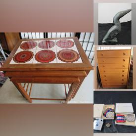 MaxSold Auction: This online auction features Massage Table, Wheelchair, Engraved Copper Table, Framed Artwork, Vintage Table Lamps, Vintage MCM Hoselton, Jewellery, Carved Inuit Soapstones, Art Glass, MCM Furniture, Stoneware Crocks, Small Kitchen Appliances, Art Supplies, Art Pottery, Watches and much more!