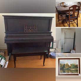 MaxSold Auction: This online auction features a Heintzman upright piano, appliances such as GE dishwasher, Frost Queen chest freezer, and Kenmore refrigerator, furniture such as desk, coffee table, buffet, and china cabinet, mobility equipment such as Nexus walkers, home décor such as Royal Crown Derby bone china and table lamps and much more!